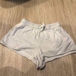 American Eagle Outfitters Light Gray Drawstring Shorts